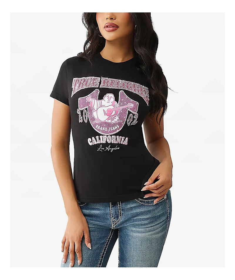 True Religion Crystal Buddha Scarlet T-Shirt