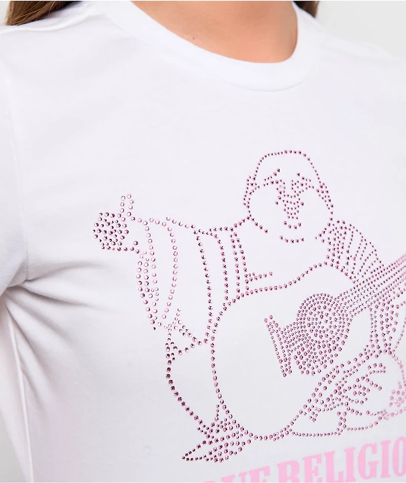 True Religion Crystal Buddha White T-Shirt