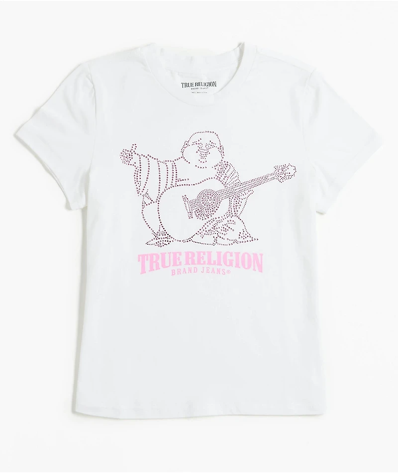 True Religion Crystal Buddha White T-Shirt