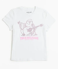 True Religion Crystal Buddha White T-Shirt