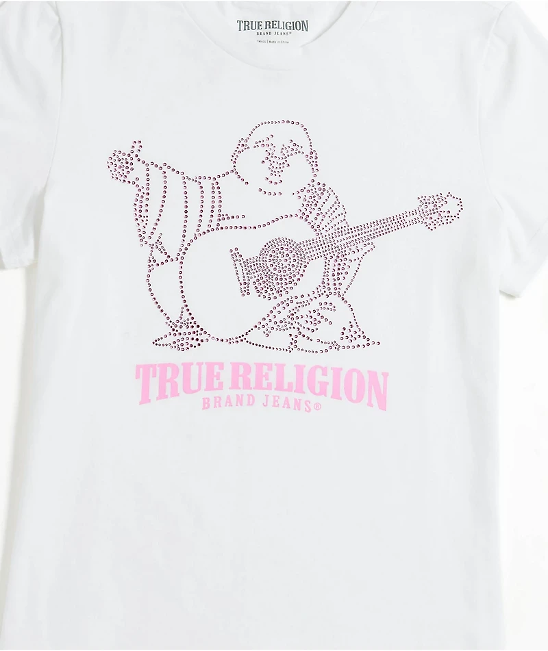 True Religion Crystal Buddha White T-Shirt