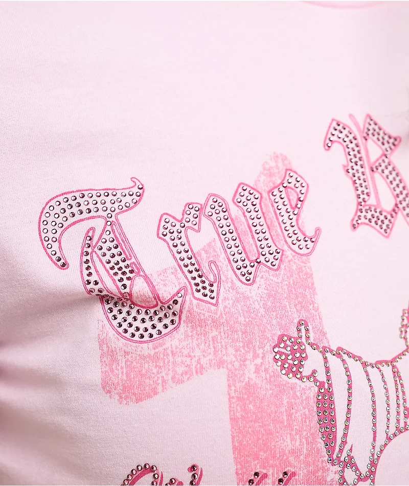True Religion Crystal Classic Pink T-Shirt