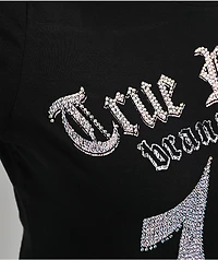 True Religion Crystal Horseshoe Black T-Shirt
