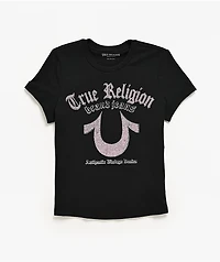 True Religion Crystal Horseshoe Black T-Shirt