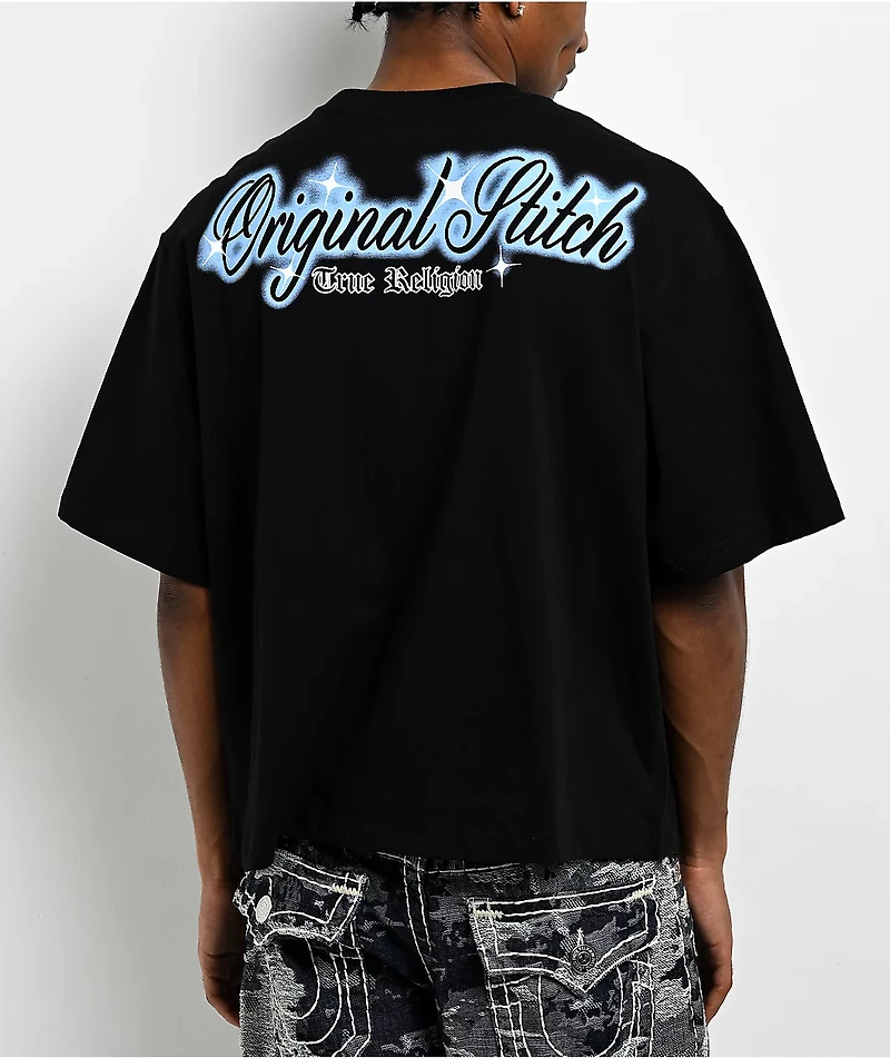 True Religion Crystal Logo Black T-Shirt