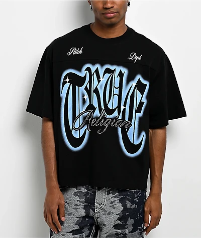 True Religion Crystal Logo Black T-Shirt