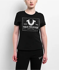 True Religion Crystal Logo Classic Black T-Shirt