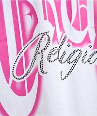 True Religion Crystal Logo White T-Shirt
