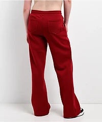 True Religion Crystal Patch Red Straight Leg Sweatpants