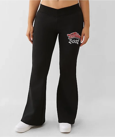 True Religion Crystal V Black Flare Sweatpants