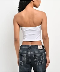True Religion Crystal Wing White Tube Top