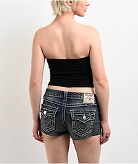 True Religion Crystal Wings Black Tube Top