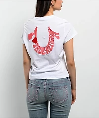 True Religion Embroidered Horseshoe White T-Shirt