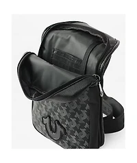 True Religion Farro Horseshoe Monogram Black Crossbody Bag