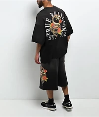 True Religion Floral Snake Black Wash T-Shirt