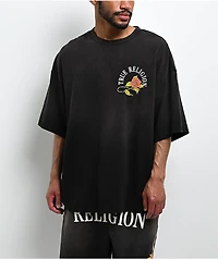 True Religion Floral Snake Black Wash T-Shirt