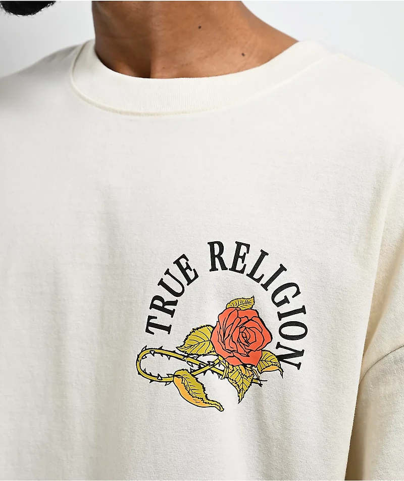 True Religion Floral Snake Cream T-Shirt