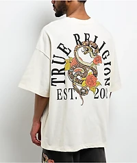 True Religion Floral Snake Cream T-Shirt