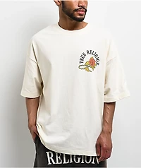 True Religion Floral Snake Cream T-Shirt