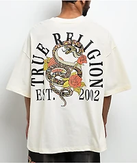 True Religion Floral Snake Cream T-Shirt