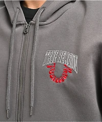 True Religion Groovy Buddha Grey Zip Hoodie