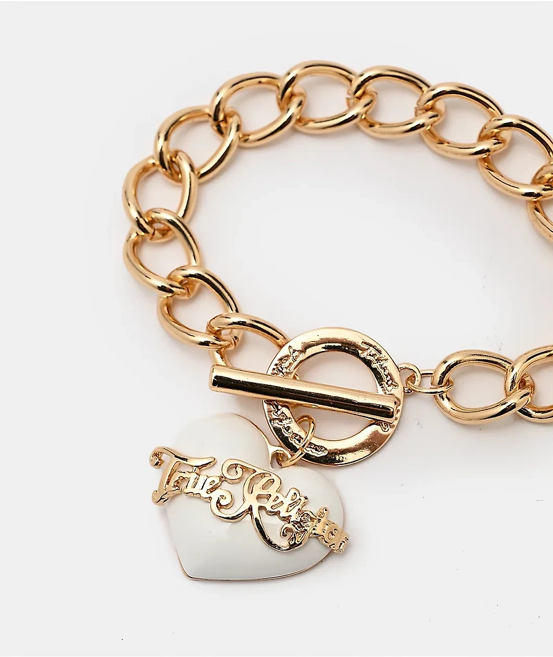 True Religion Heart Toggle Bracelet