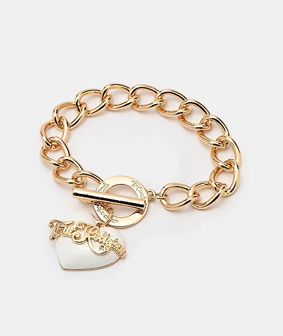 True Religion Heart Toggle Bracelet