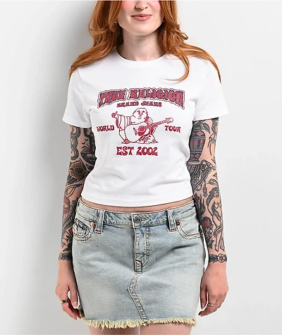 True Religion Heritage White Crop T-Shirt