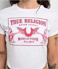 True Religion Heritage White Crop T-Shirt