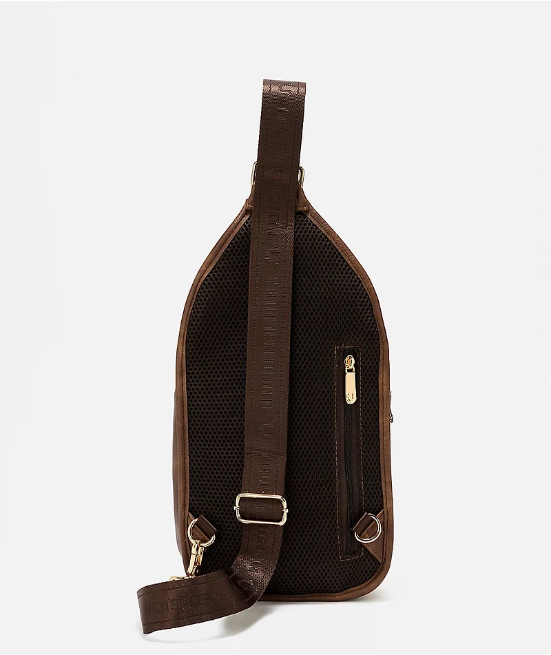True Religion Horseshoe Brown Crossbody Bag