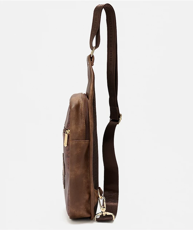 True Religion Horseshoe Brown Crossbody Bag