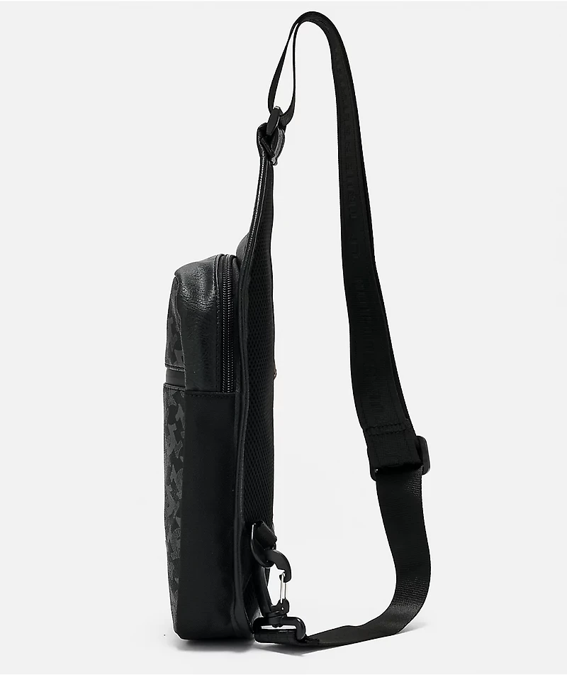 True Religion Horseshoe Monogram Black Crossbody Bag