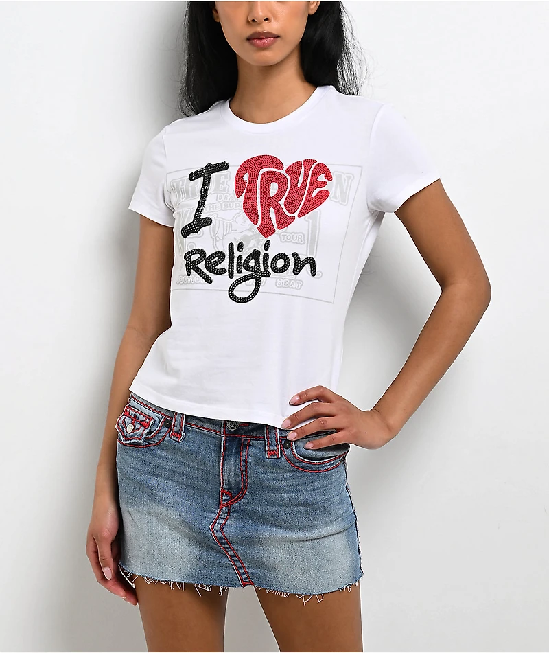 True Religion I Love True Classic White T-Shirt