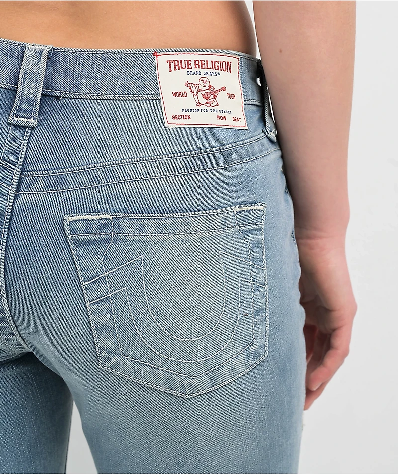 True Religion Jennie Peak Spot Mid Rise Curvy Skinny Jeans
