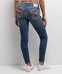 True Religion Jennie Super T Curvy Wave Lily Mid Rise Skinny Jeans