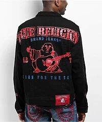 True Religion Jimmy Super T Black Denim Jacket