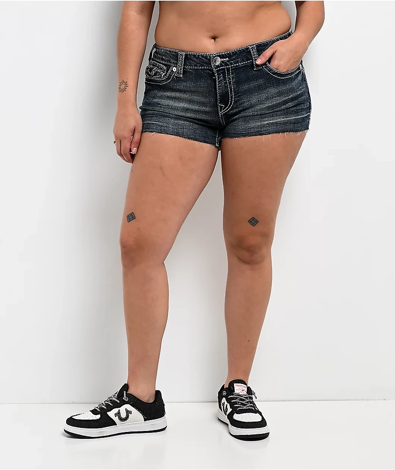 True Religion Joey Big T Flap Dandelion Fade Wash Shorts