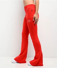 True Religion Joey Terry Scarlet Flare Sweatpants