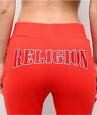 True Religion Joey Terry Scarlet Flare Sweatpants