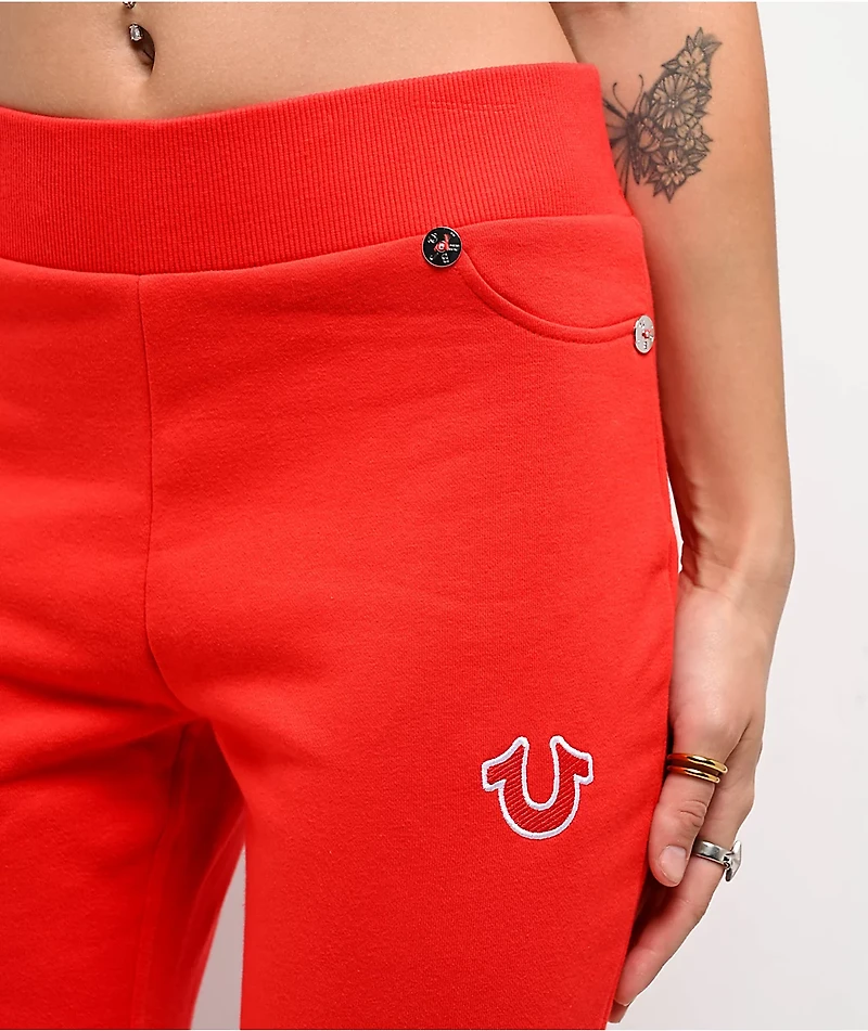 True Religion Joey Terry Scarlet Flare Sweatpants