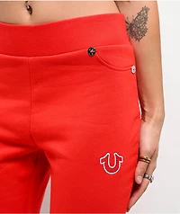 True Religion Joey Terry Scarlet Flare Sweatpants