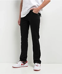 True Religion Kids Ricky Black & Red Relaxed Straight Leg Jeans