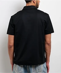 True Religion Logo Crest Sport Black Polo Shirt