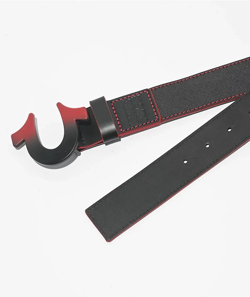 True Religion Lucky Break Black & Red Belt