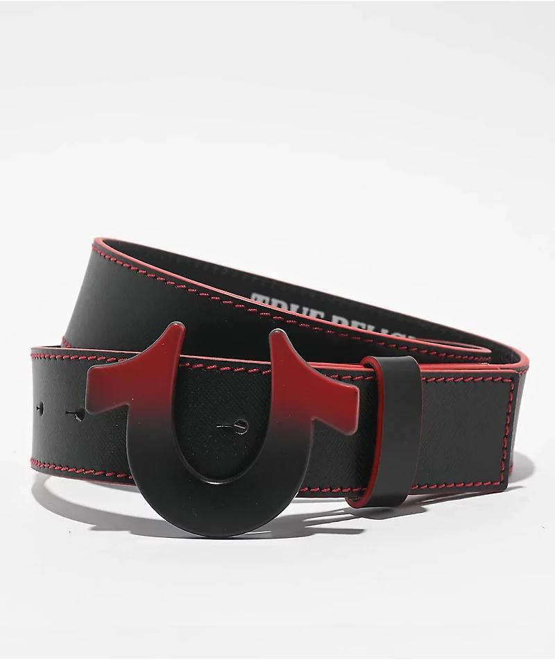True Religion Lucky Break Black & Red Belt