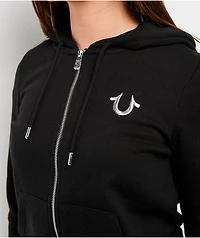 True Religion Lurex World Tour Black Zip Hoodie