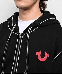 True Religion No.1 Black Zip Hoodie
