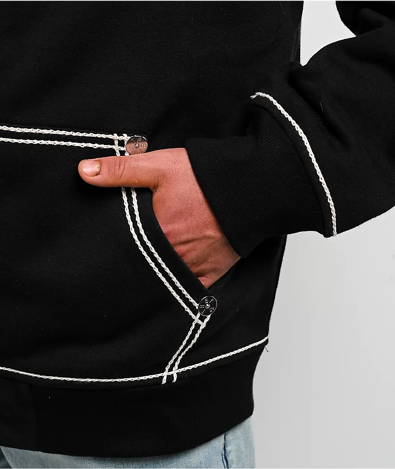 True Religion No.1 Black Zip Hoodie