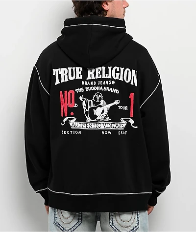 True Religion No.1 Black Zip Hoodie