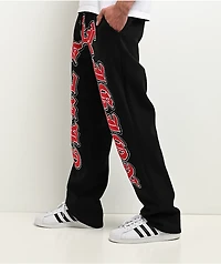 True Religion Old English Patch Black Boxy Zip Hoodie